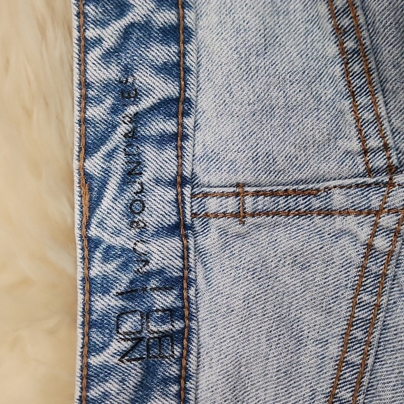 Distressed Button Fly Jean Shorts - Picture 2 of 4